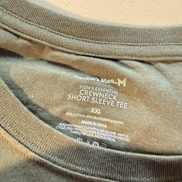 Member's Mark Men's Essential Crew Neck Short Sleeve Tee Size 2XL Green New - Picture 7 of 8